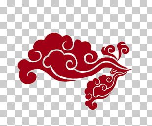 Chinese Red Clouds Illustration 15098487 PNG