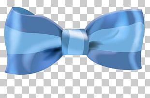 Blue Shoelace Knot Bow Tie PNG