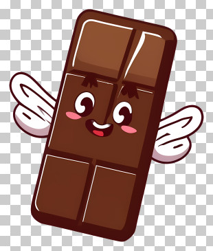 Chocolate - Chocolate Bar With Wings PNG