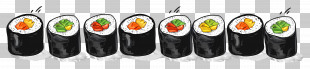 Sushi Roll - Row Of Sushi Rolls Cartoon PNG