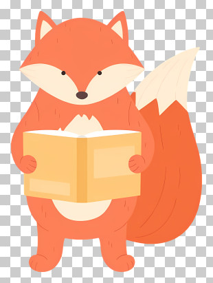 Fox Reading A Book PNG