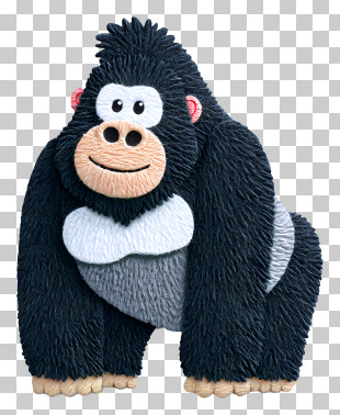 World Gorilla Day - Playful Cartoon Gorilla PNG