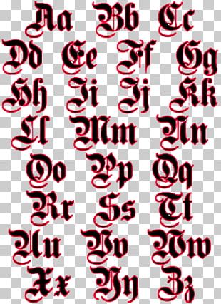 Tattoo Old English Latin Alphabet Letter English Alphabet PNG