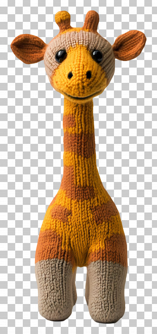 Knitted Giraffe - Knitted Giraffe Toy PNG