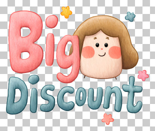 Big Discount Cute Sign PNG