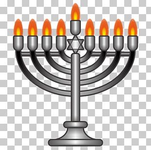 Hanukkah Menorah Emoji Judaism Sticker PNG