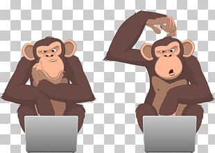 Monkey Computer PNG