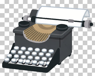 Typewriter - Vintage Typewriter With Paper PNG