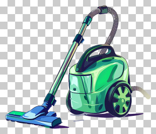 Vacuum Cleaner - Green Vacuum Cleaner Illustration PNG