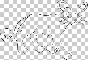 Lion Line Art Persian Meowth Coloring Book PNG