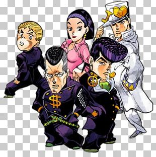 Josuke Higashikata Jotaro Kujo Okuyasu Nijimura Koichi Hirose JoJo's ...