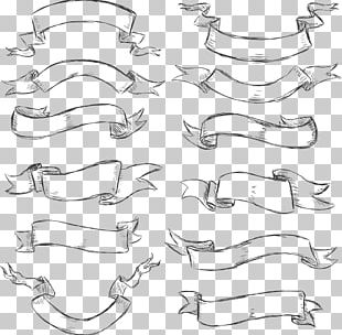 Black And White Graphic Design Drawing Ribbon PNG, Clipart, Angle, Art ...