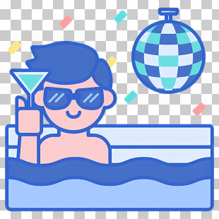 Swimming Pool - Party Icon With Cocktail PNG