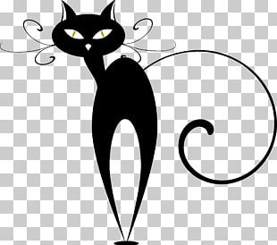 Black Cat Silhouette Png, Clipart, Animals, Black, Black And White 