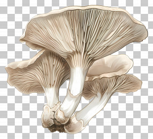 Mushrooms - Mushrooms Botanical Drawing PNG