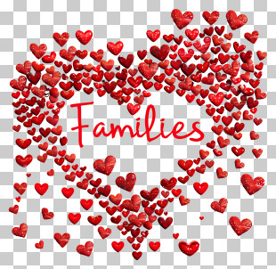 International Day Of Families - Heart Symbol With Families Text PNG