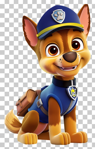 Paw Patrol - Cartoon Police Dog In Uniform PNG