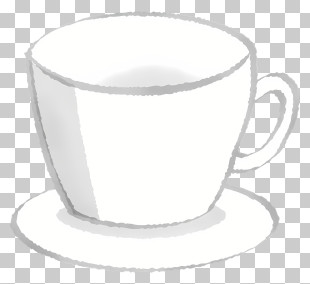 Icon - Empty White Teacup With Saucer PNG