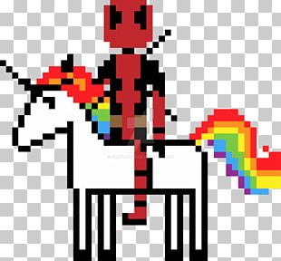Deadpool Pixel Art Unicorn PNG