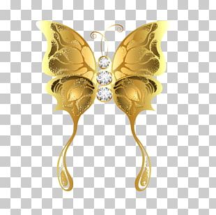 Butterfly Gold PNG