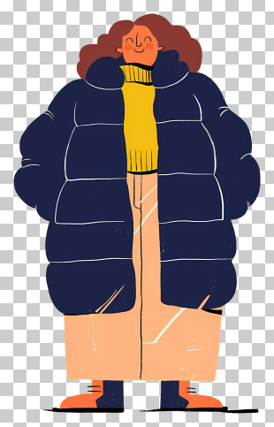 Fat Woman - Person In Puffy Winter Coat PNG