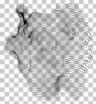 Line Dot - Black And White Line Pattern PNG