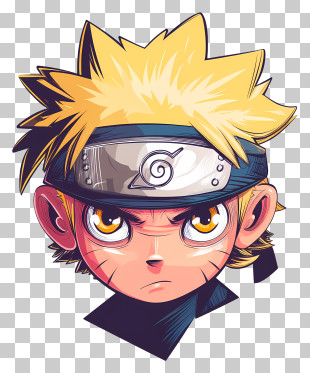 Naruto Head - Anime Character With Yellow Hair PNG
