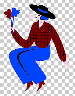 Cartoon Character Cobalt Blue / M Cobalt Blue / M Red PNG