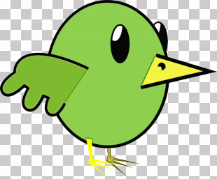 Beak Bird Green Yellow Ducks, Geese And Swans PNG