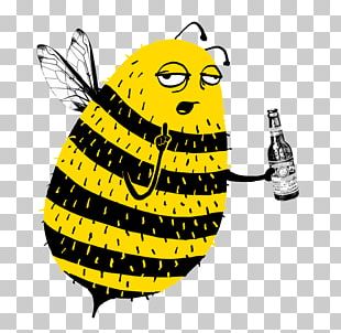 Beer Drinking Horn Honey Bee PNG