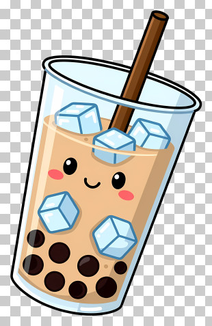 Cute Kawaii Bubble Tea Cup PNG