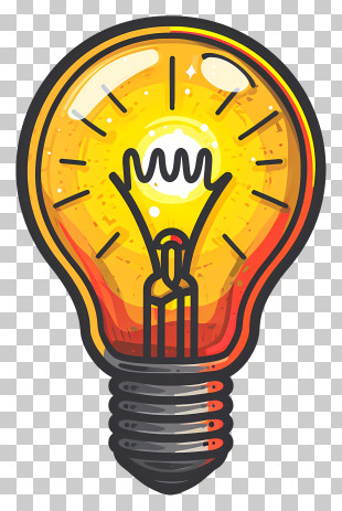 Light Bulb - Yellow Light Bulb Icon For Creative Ideas PNG