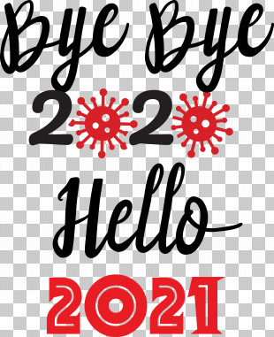 Hello 2021 New Year PNG
