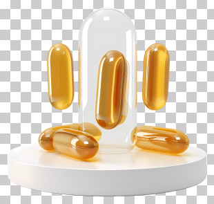 Dietary Supplement - Golden Capsules For Health Supplements PNG