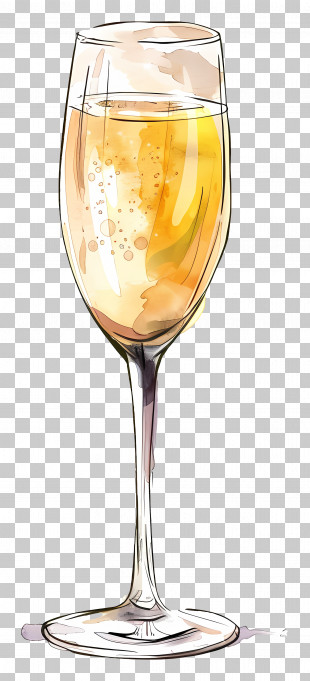 Glass Of Champagne - Champagne Glass With Bubbles PNG