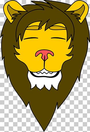 smiling lion clipart