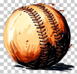 Watercolor Baseball - Baseball Sport Ball PNG