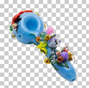 Smoking Pipe Glass Art Turquoise PNG