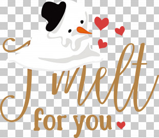 I Melt For You Snowman Winter PNG