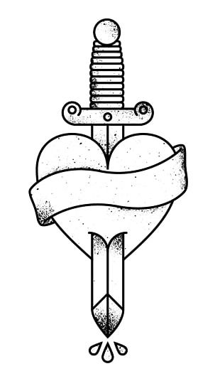 Heart Tattoo Drawing PNG, Clipart, Art, Can Stock Photo, Coloring Book ...