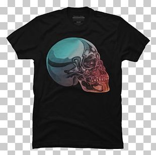 Printed T-shirt Skull Clothing PNG, Clipart, Black And White, Bone ...