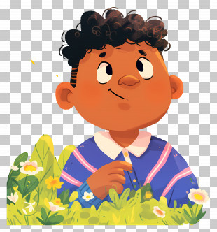 Black Boy - Happy Child In Nature PNG