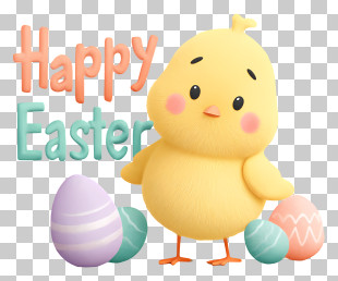 Cute Easter Chick PNG