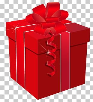 Gift Decorative Box Red PNG