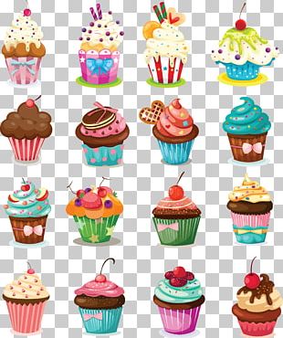 Cupcake Birthday Cake Icing Muffin Cartoon PNG