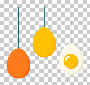 Hanging Colorful Eggs PNG