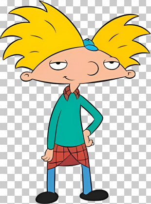 Cartoon Character - Animated Boy With Spiky Blonde Hair PNG