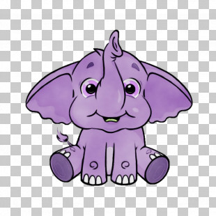 purple elephant clip art