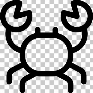 Crab - Simple Crab Outline Illustration PNG