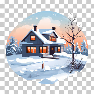 Winter House
 - Cozy Winter House In A Snowy Landscape PNG
